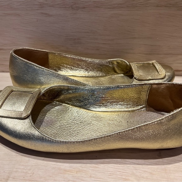 Kenneth Cole Reaction womens shoes slip on Ballet flats Metallic Gold 6.5 - Picture 8 of 12